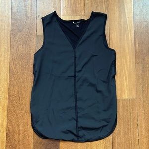 Banana Republic Black (Front) Silk Sleeveless Top, Size XS